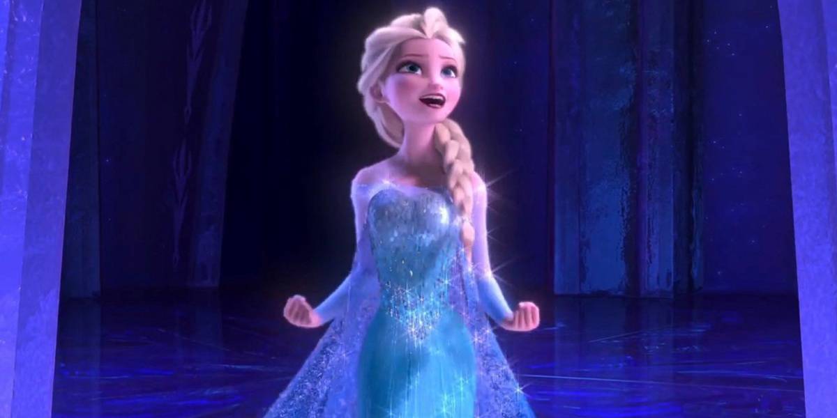 Elsa singing 'Let It Go' in 'Frozen'