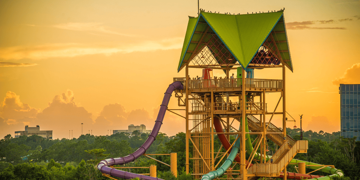 Ihu's Breakaway Falls at Aquatica Orlando, Florida theme park owned by SeaWorld Parks & Entertainment, Inc.