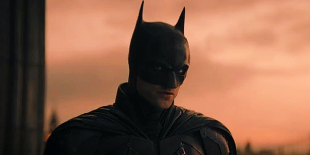 Robert Pattinson on a rooftop in 'The Batman'