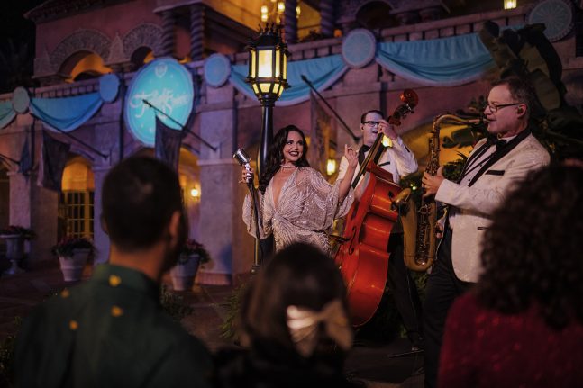 Performers at The Tip Top Club at Disney Jollywood Nights