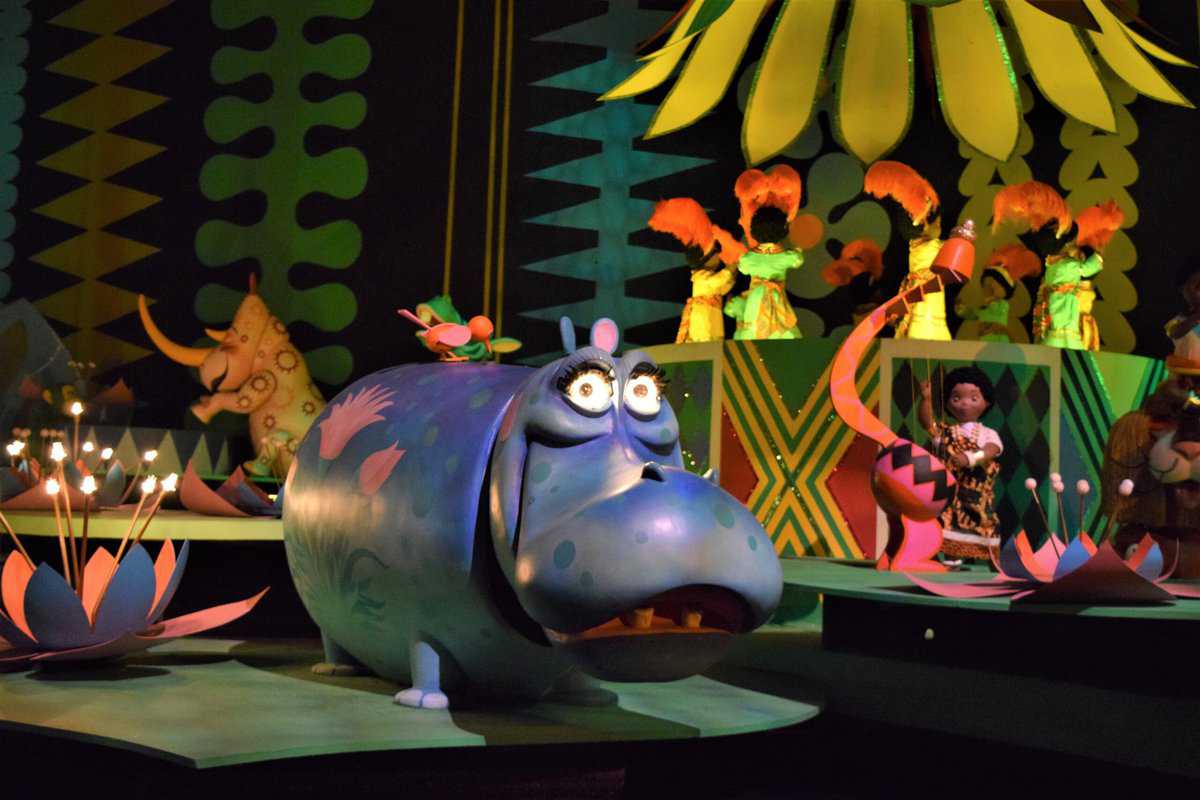 "it's a small world" hippo in the Magic Kingdom