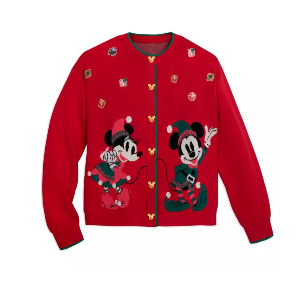 Mickey and Minnie Mouse Holiday Cardigan Sweater