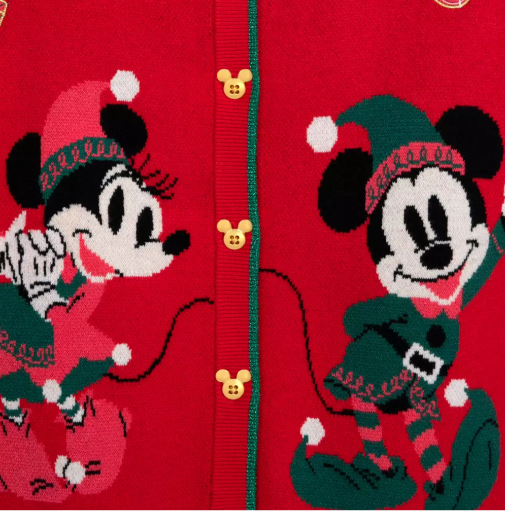 Mickey and Minnie Mouse Holiday Cardigan Sweater