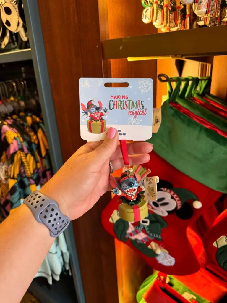 Stitch and Mickey Christmas Ornaments