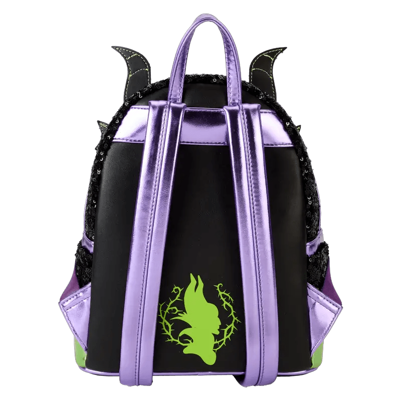 Maleficent Dragon Sequin Light Up Glow Backpack