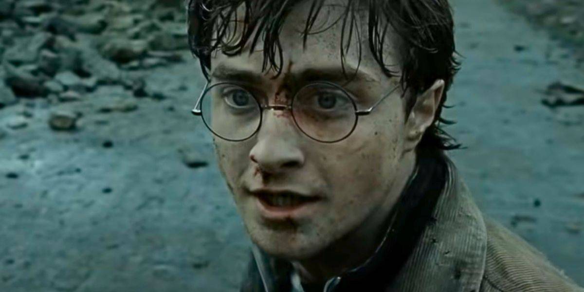 Harry Potter (Daniel Radcliffe) during the final battle in 'Deathly Hallows -- Part 2'