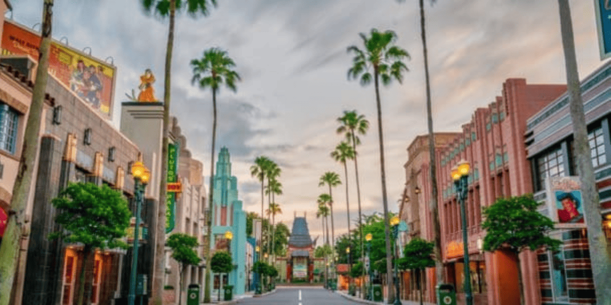 Streetscape at  Hollywood Studios at Disney World.