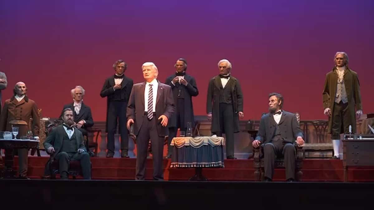 hall of presidents donald trump animatronic