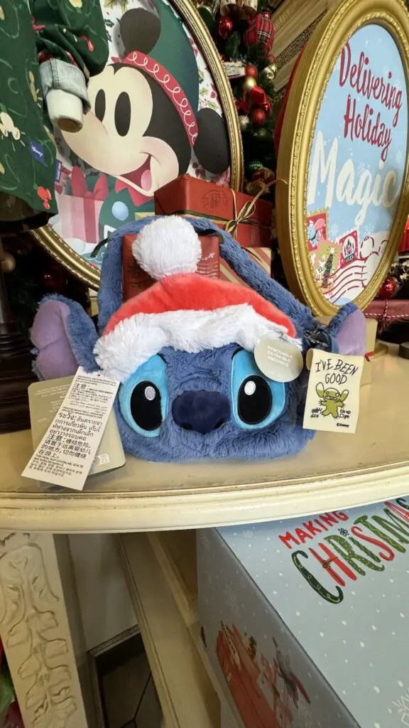 Stitch Santa Plush Bag