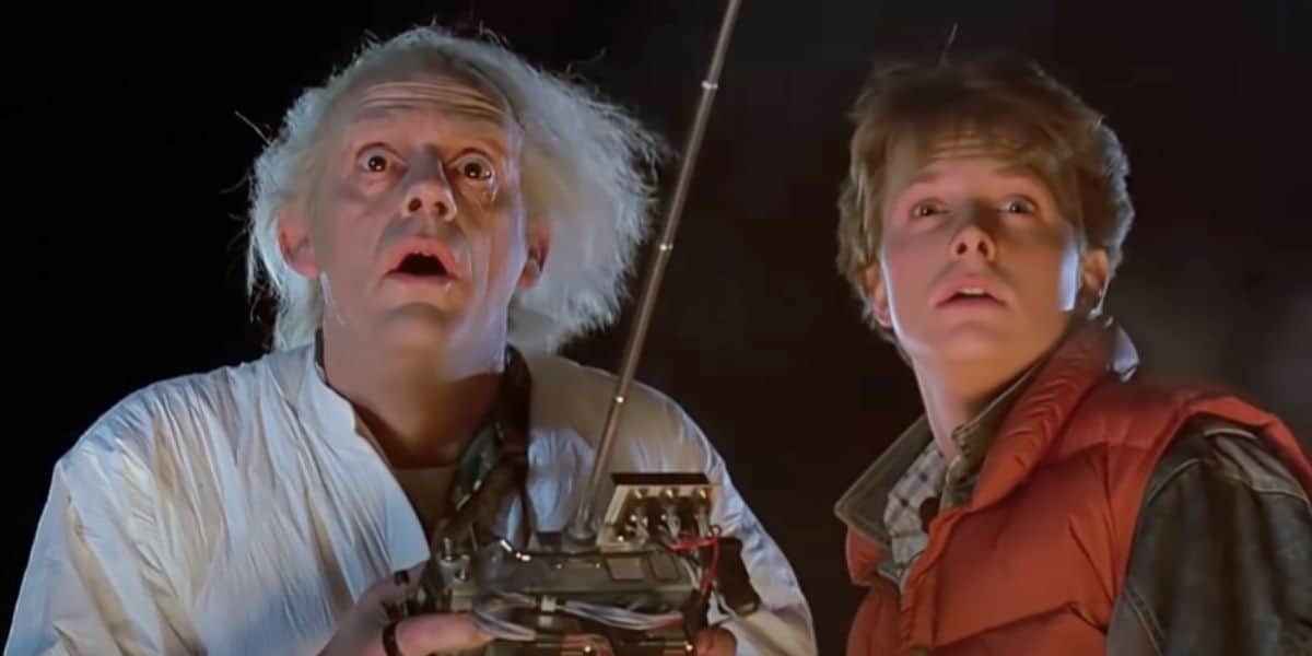 Christopher Lloyd and Michael J Fox in 'Back to the Future'