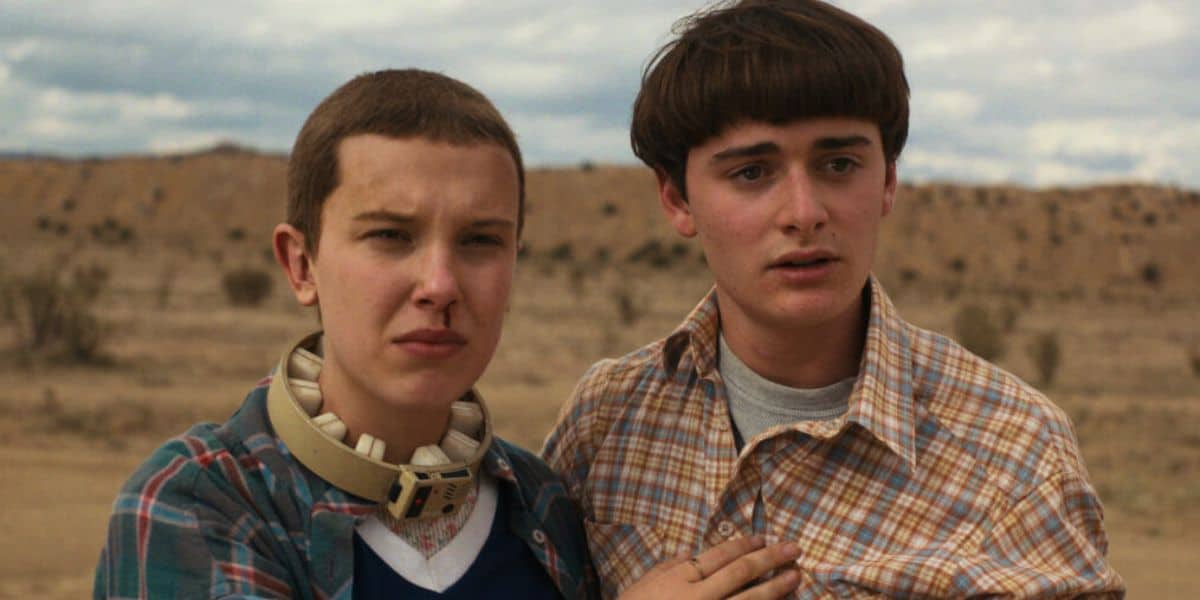 Eleven (Millie Bobby Brown) and Will Byers (Noah Schnapp)