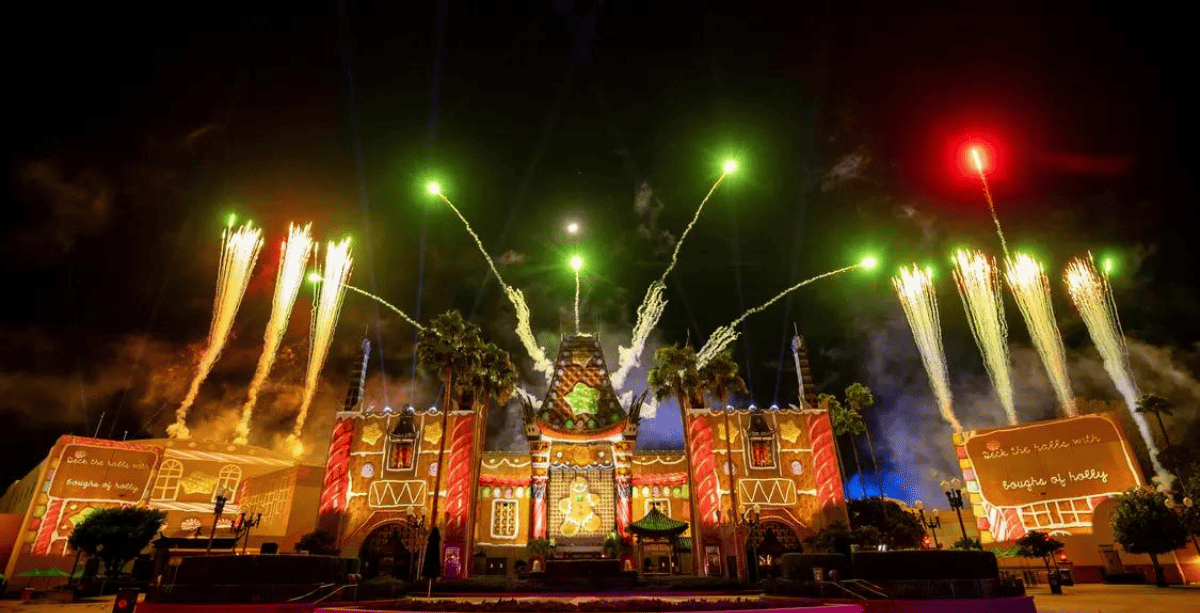 The Chinese Theater at Disney's Hollywood Studios during Jollywood Nights, an all-new seasonal event at the park