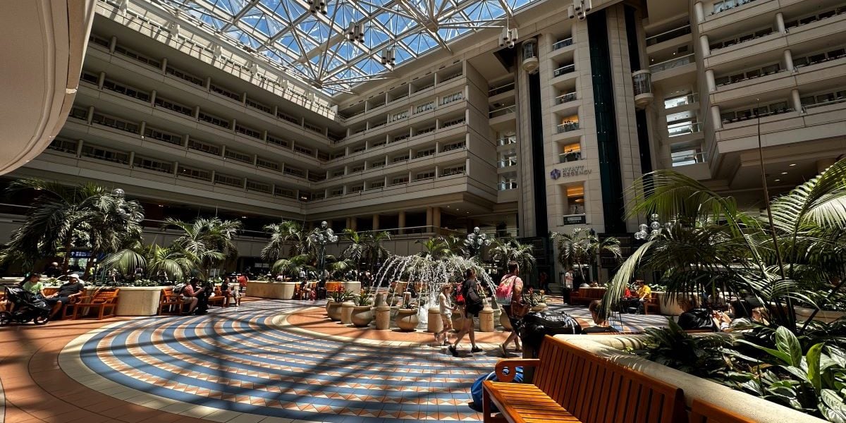 Fountain at the Orlando International Airport (MCO)