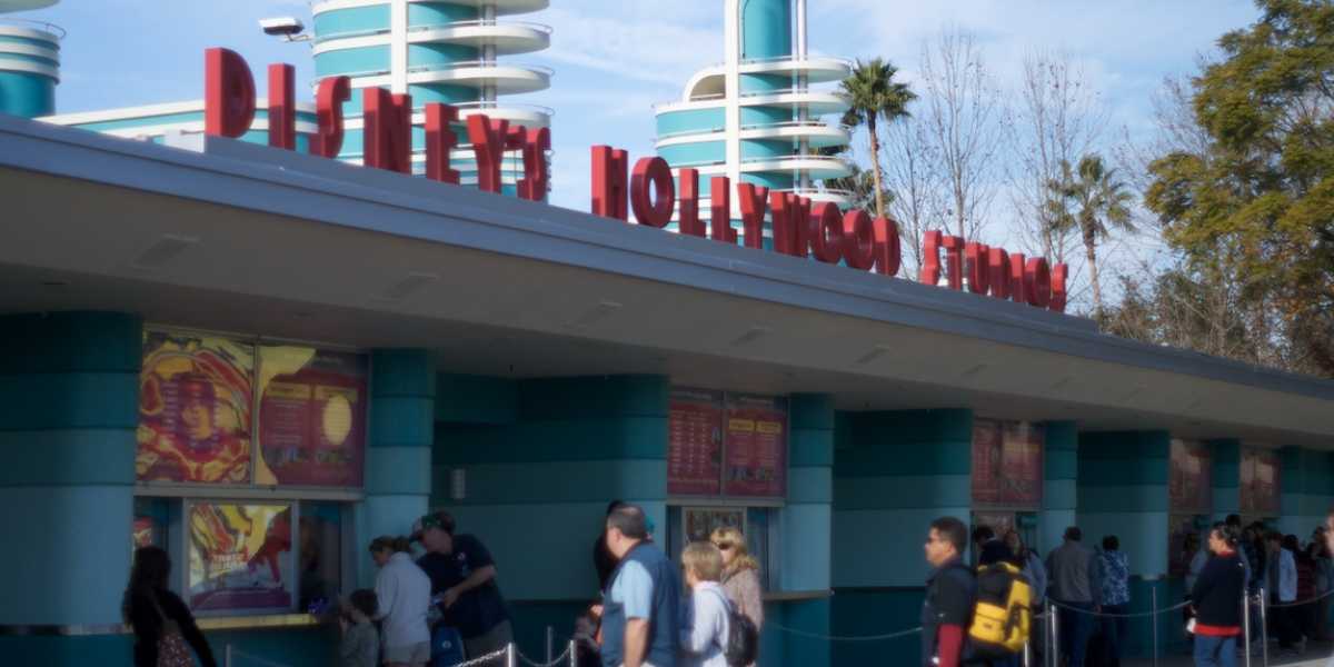 Guests entering Disney's Hollywood Studios Theme Park at Walt Disney World Resort