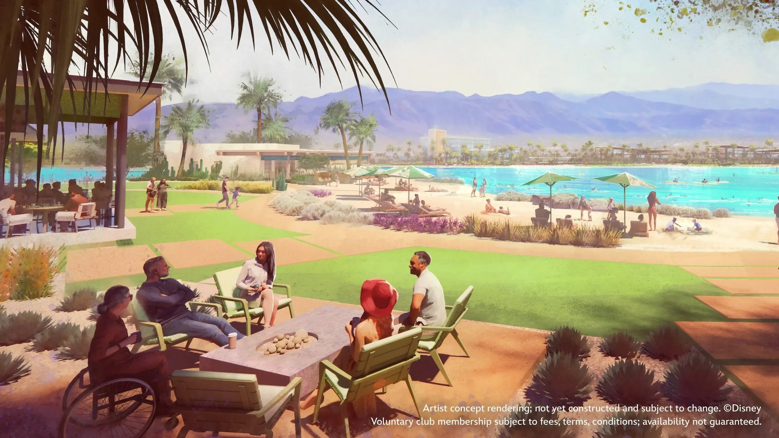 Concept artwork by Disney showing the Cotino Community coming soon to California by Storyliving by Disney, a Disney immersive living experience.