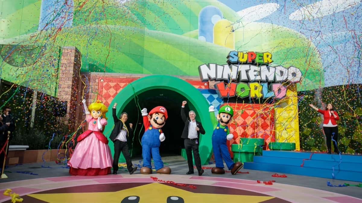 The opening of Super Nintendo World at Universal Studios Hollywood