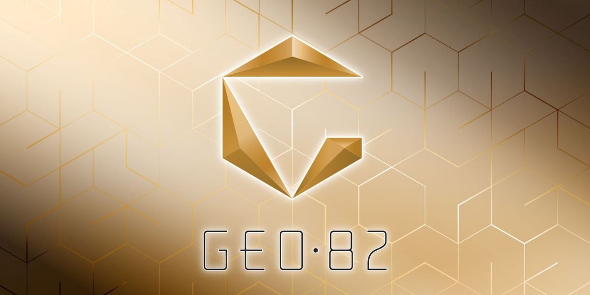 The logo for GEO-82, the new lounge coming to EPCOT. 