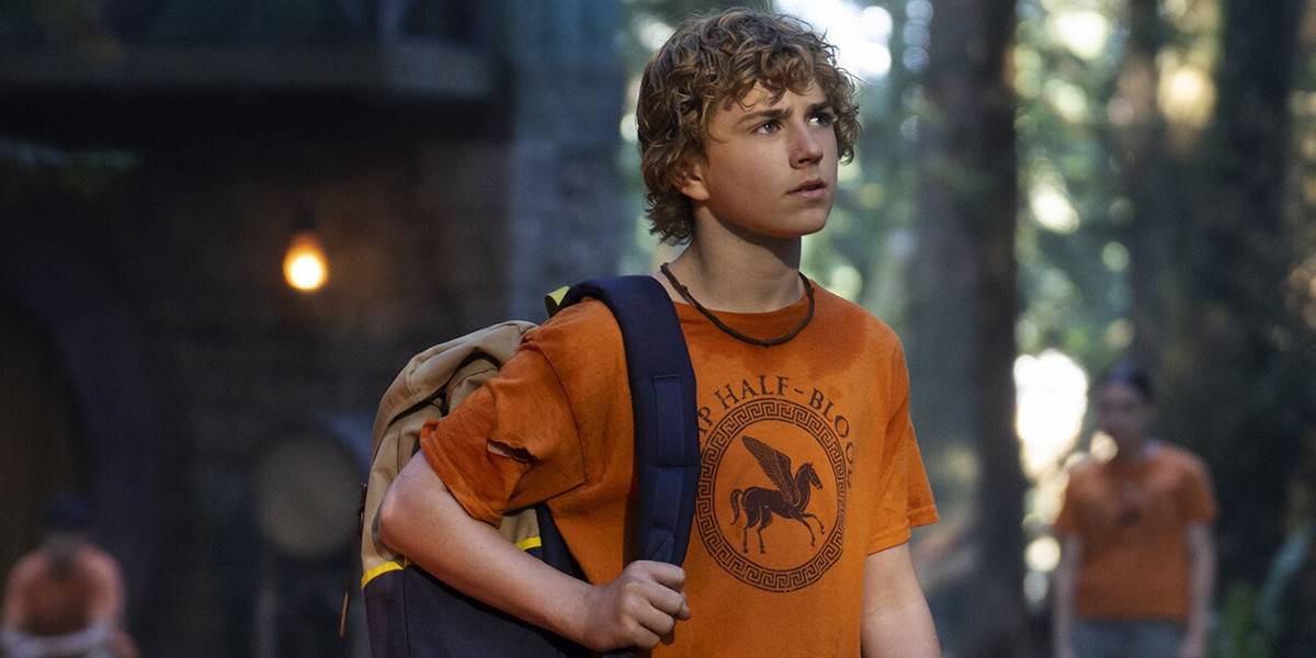 Walker Scobell as Percy Jackson entering Camp Half-Blood