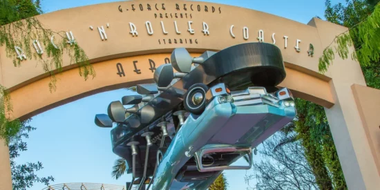 Disney's Rock 'n' Roller Coaster entrance at Disney's Hollywood Studios