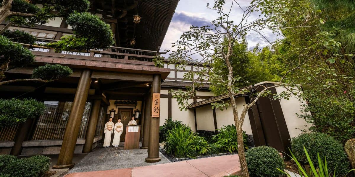 Takumi-Tei restaurant exterior in the Japan Pavilion in EPCOT's World Showcase at Walt Disney World Resort