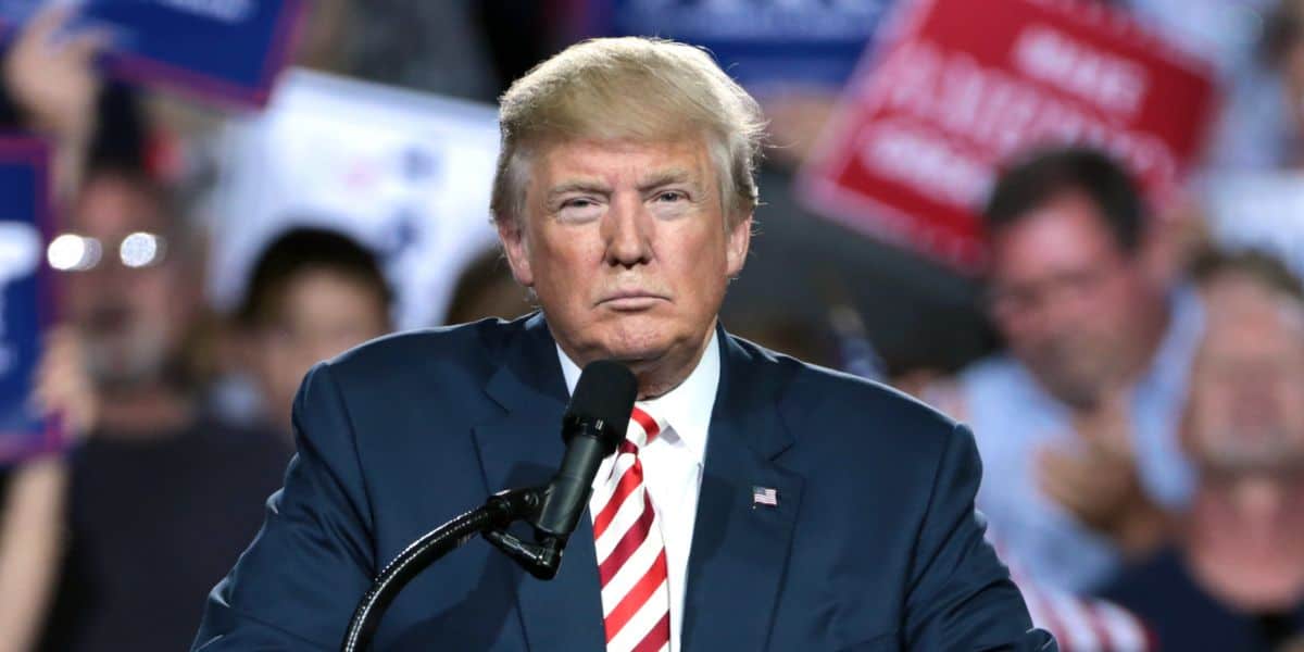 President Donald Trump at a rally