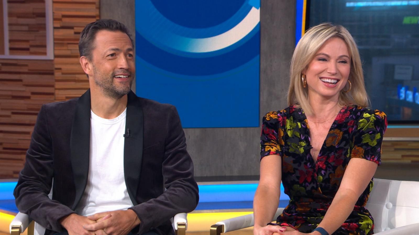 Amy Robach and Andrew Shue on 'Good Morning America'