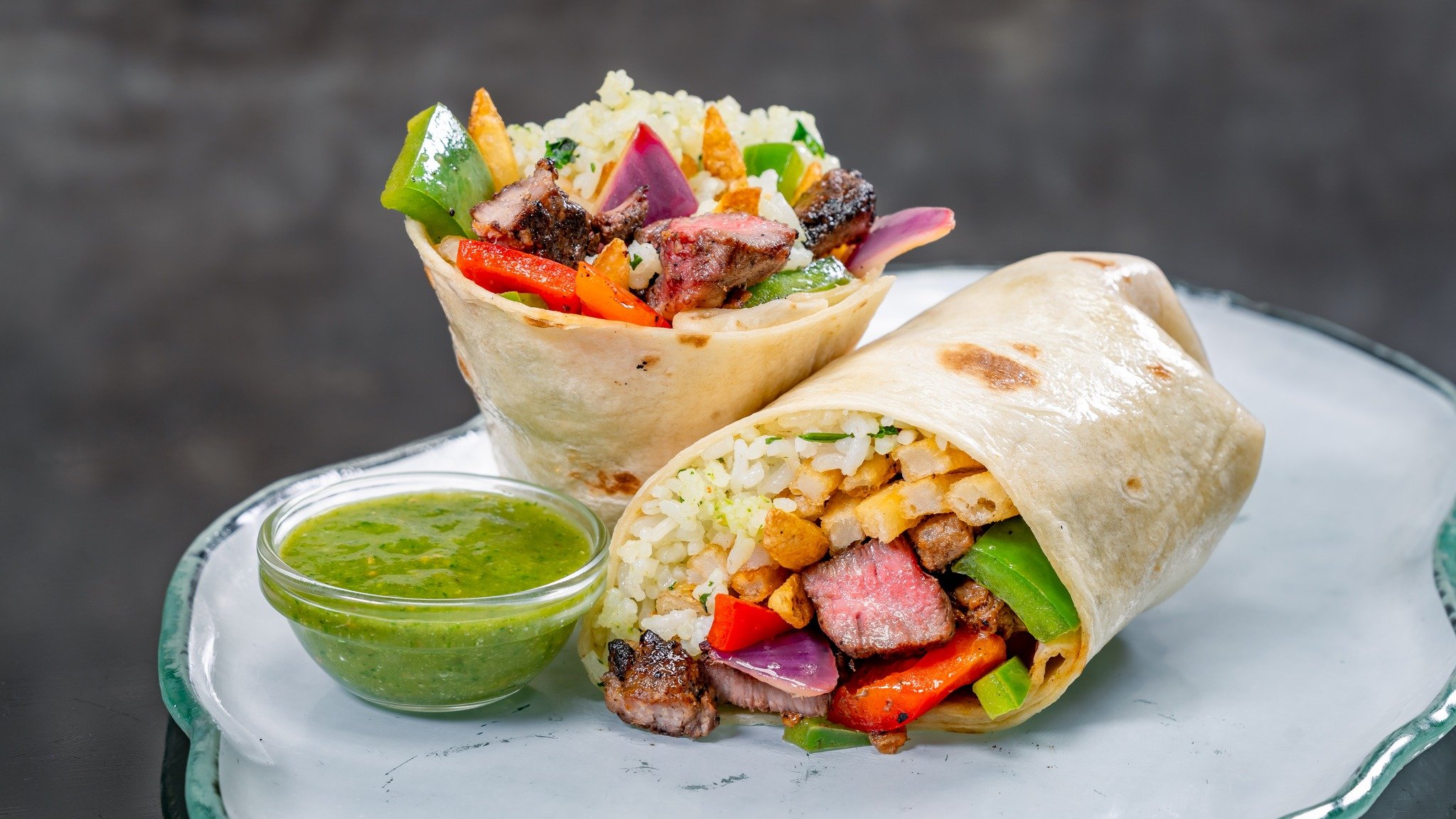 Carne Asada Burrito Pacific Garden Grill