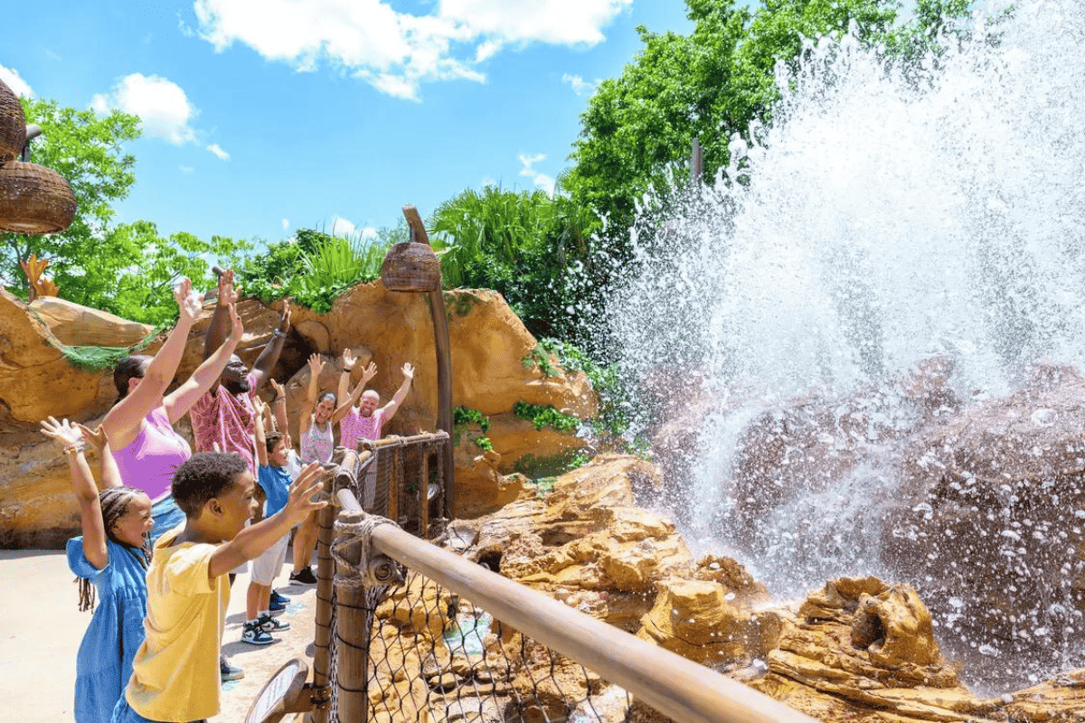 Guests experiencing Journey of Water, Inspired by Moana at EPCOT in Walt Disney World Resort