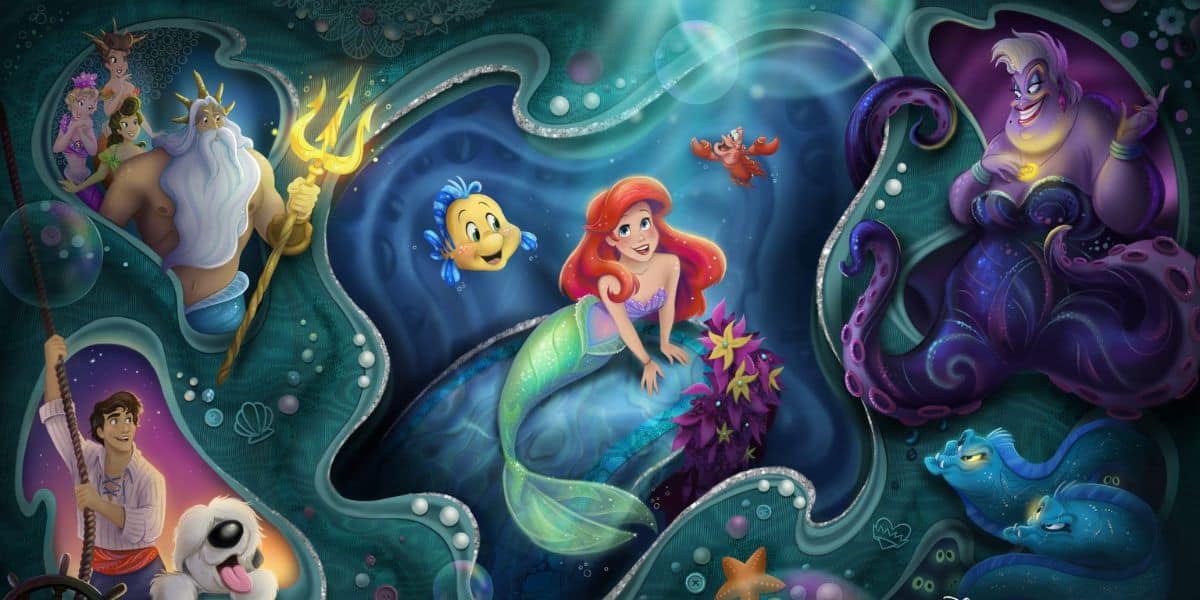 Concept art for The Little Mermaid: A Musical Adventure at Disney World Resort's Hollywood Studios
