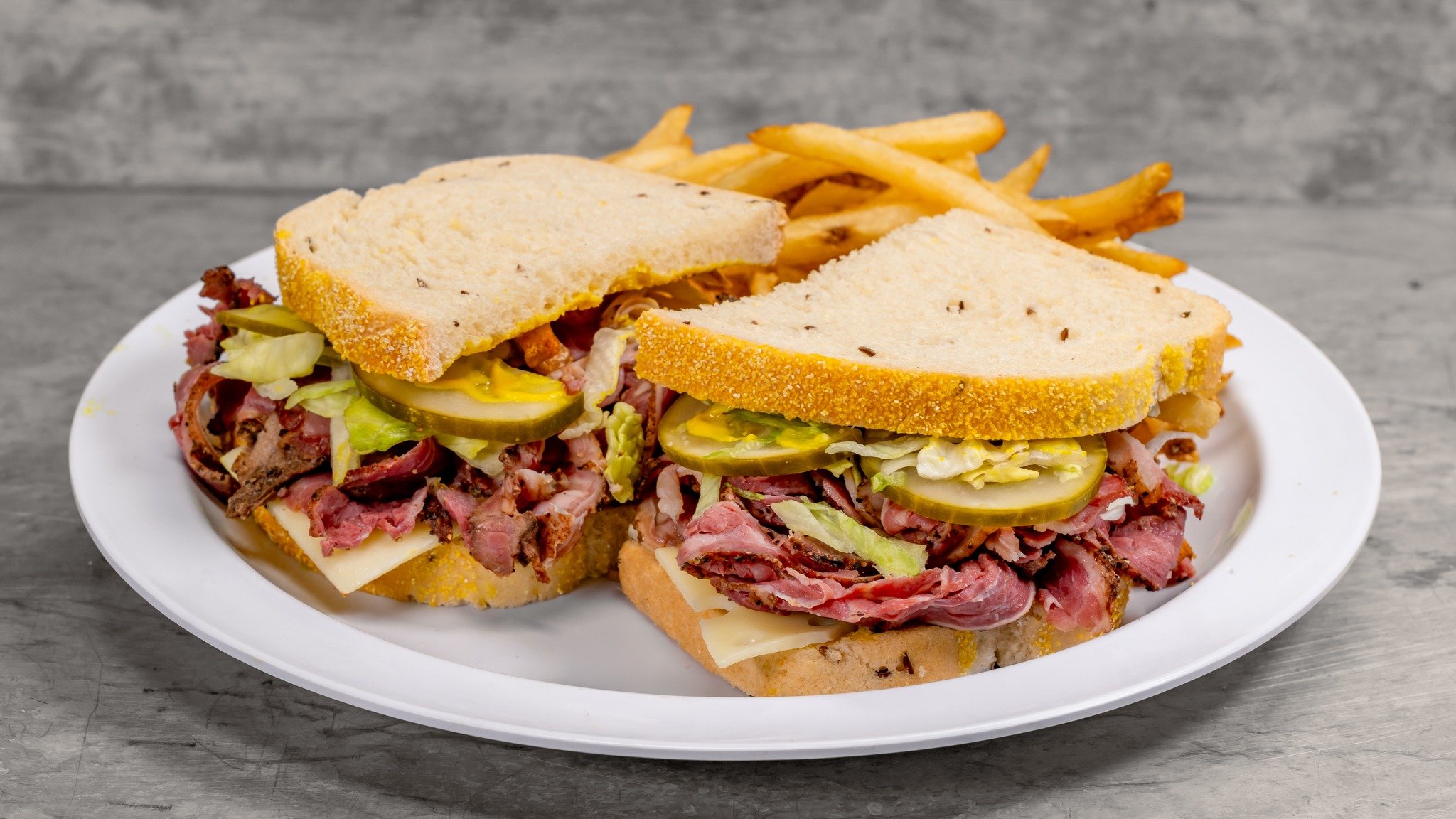 A Pastrami Sandwhich from Flo's V8 Cafe