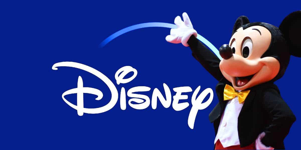Mickey Mouse with the Disney+ logo