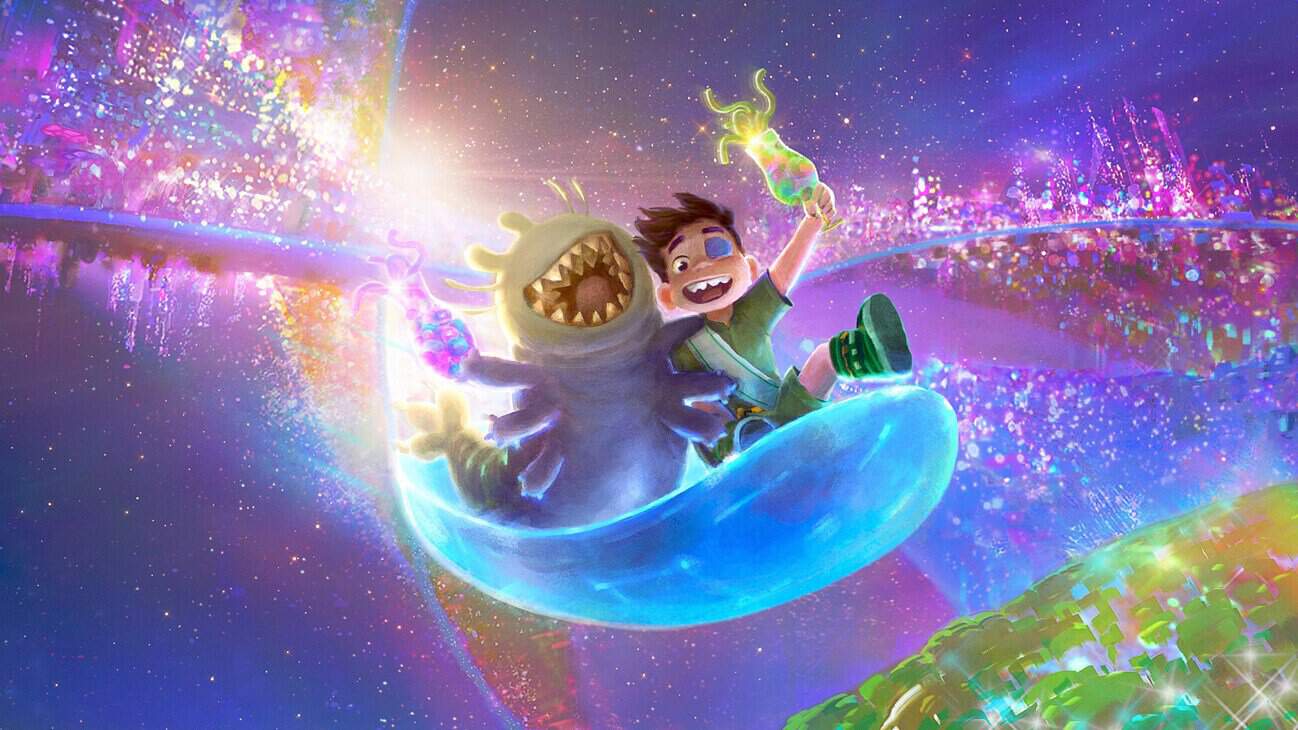 Elio and an Alien in Disney and Pixar's Elio