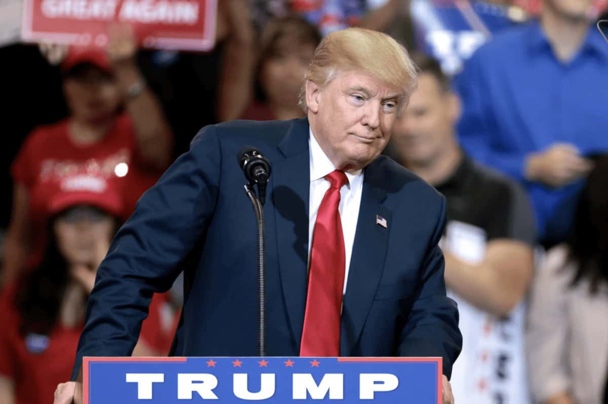 Donald Trump at a rally