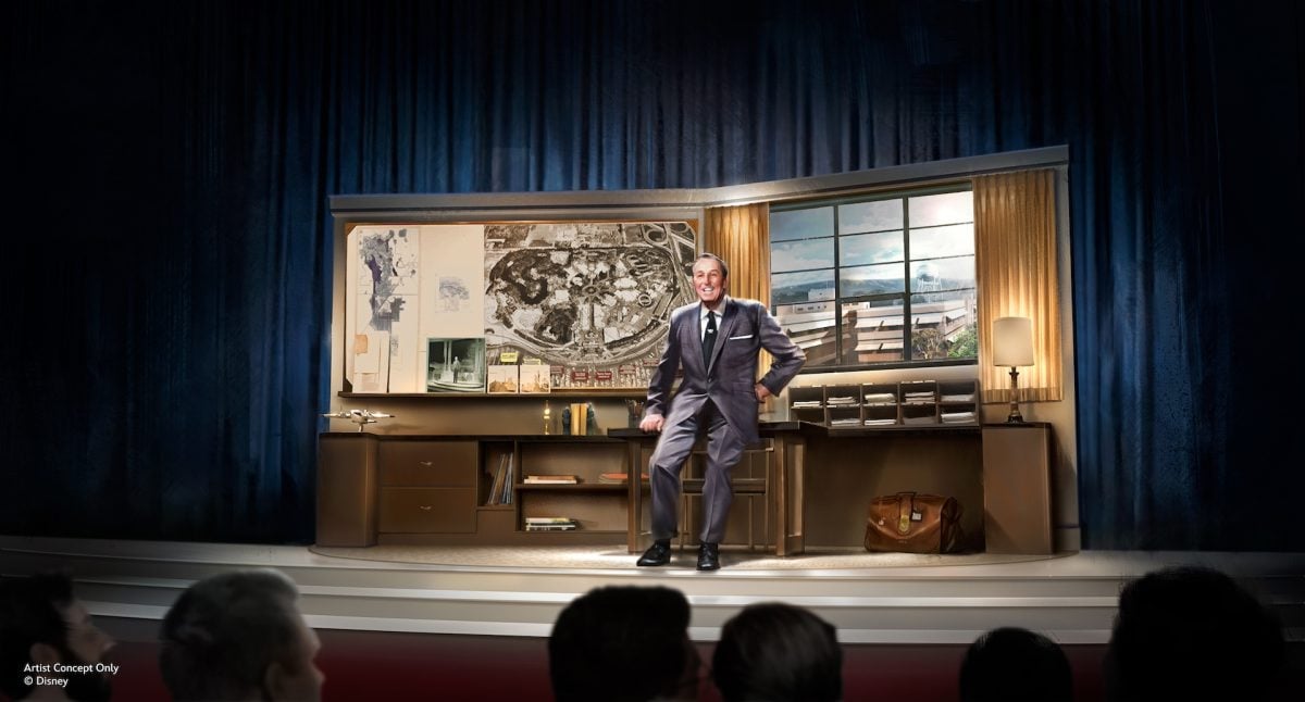 Concept art of the Walt Disney--A Magical Life show at Disneyland