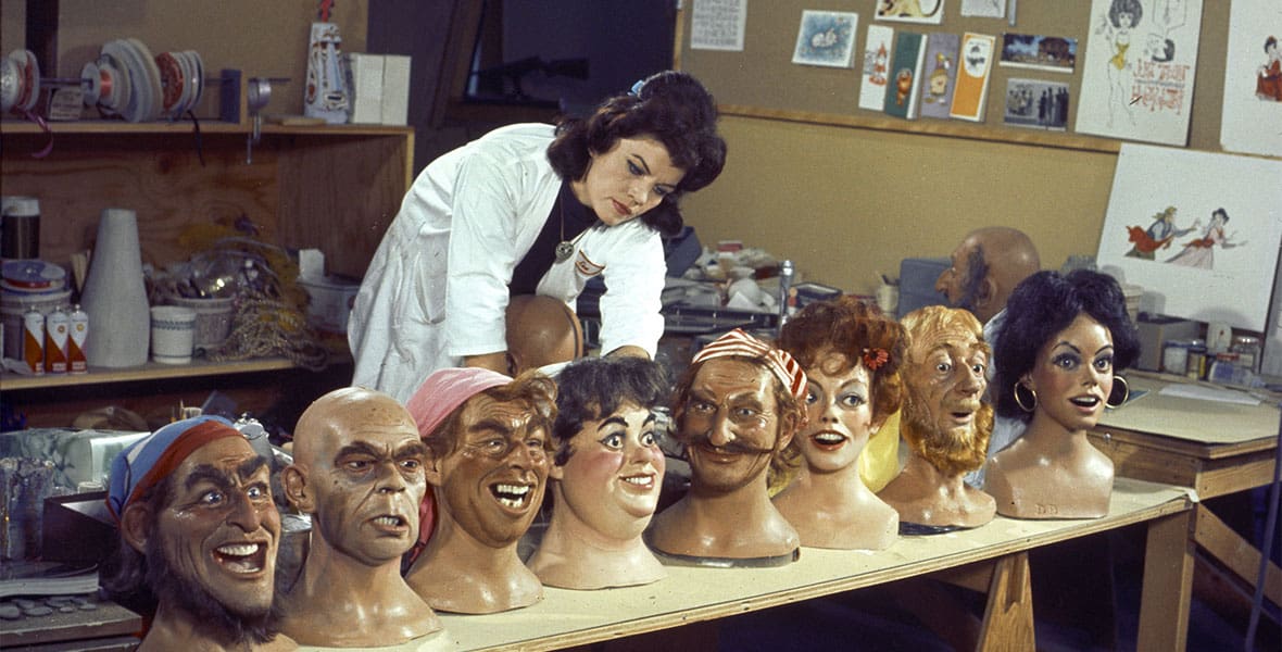 Leota Toombs works on Pirates of the Caribbean models