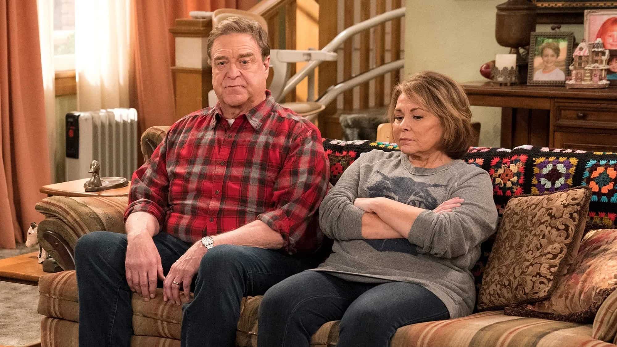 Roseanne Barr and John Goodman in Roseanne
