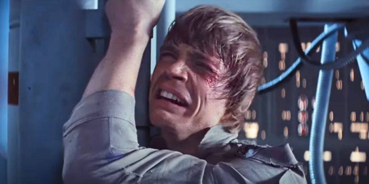 Luke Skywalker screaming at Darth Vader's revelation in 'Star Wars: The Empire Strikes Back'