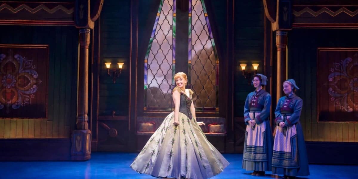 An actress playing Anna in Frozen: The Musical in London's West End