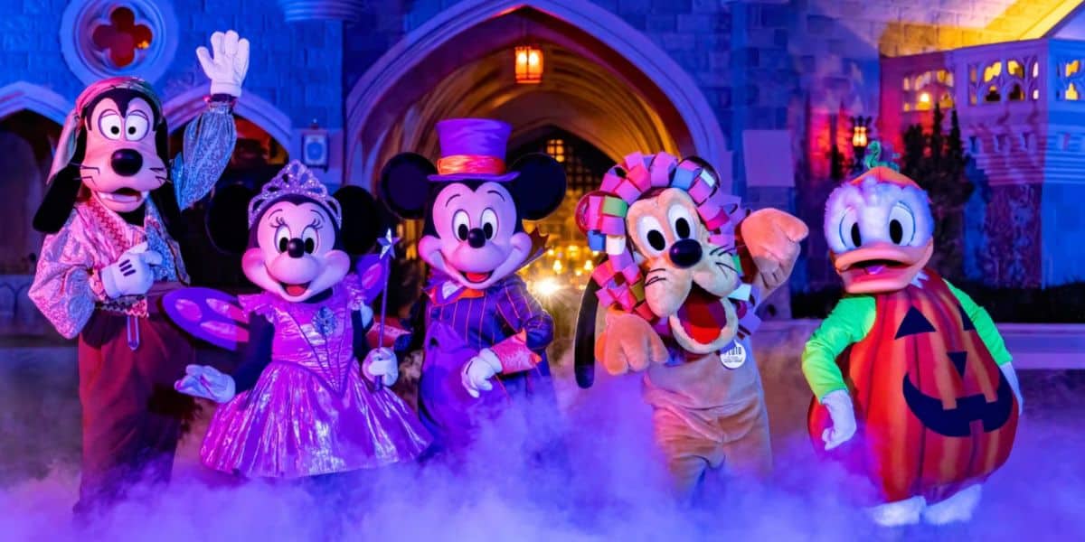 Mickey, Minnie, Donald, Pluto, and Goofy for Mickey's Not-So-Scary Halloween Party