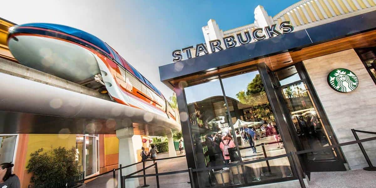 disneyland starbucks west and monorail