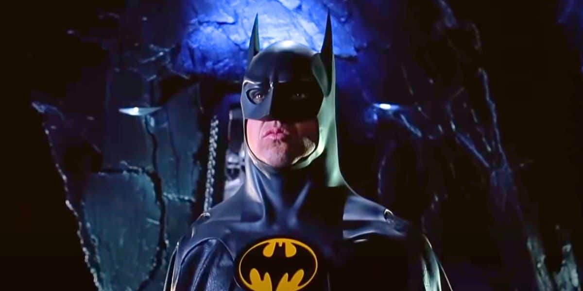 Michael Keaton suiting up in 'Batman Returns' (1992)