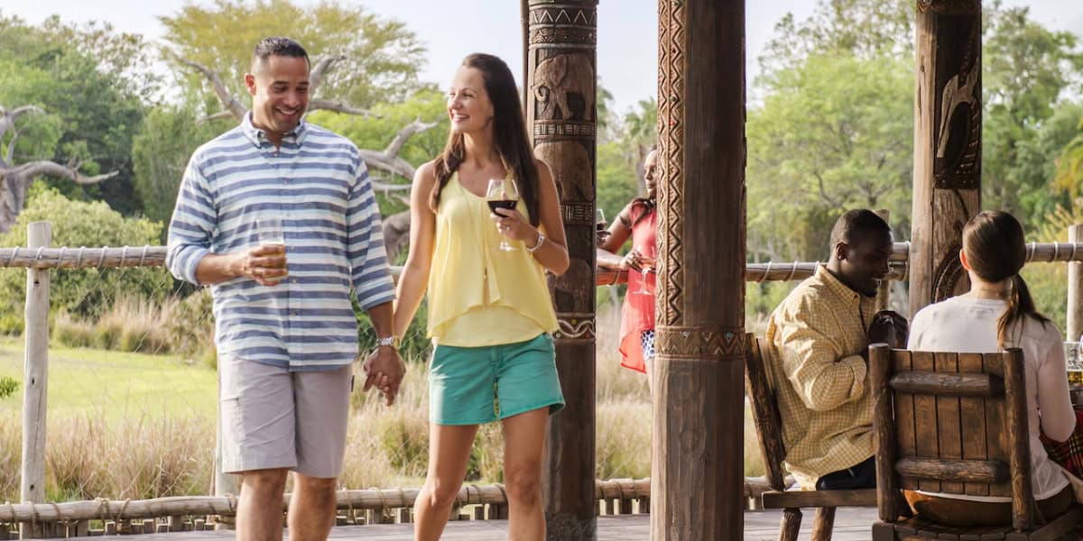 A family at Animal Kingdom Lodge at Disney World