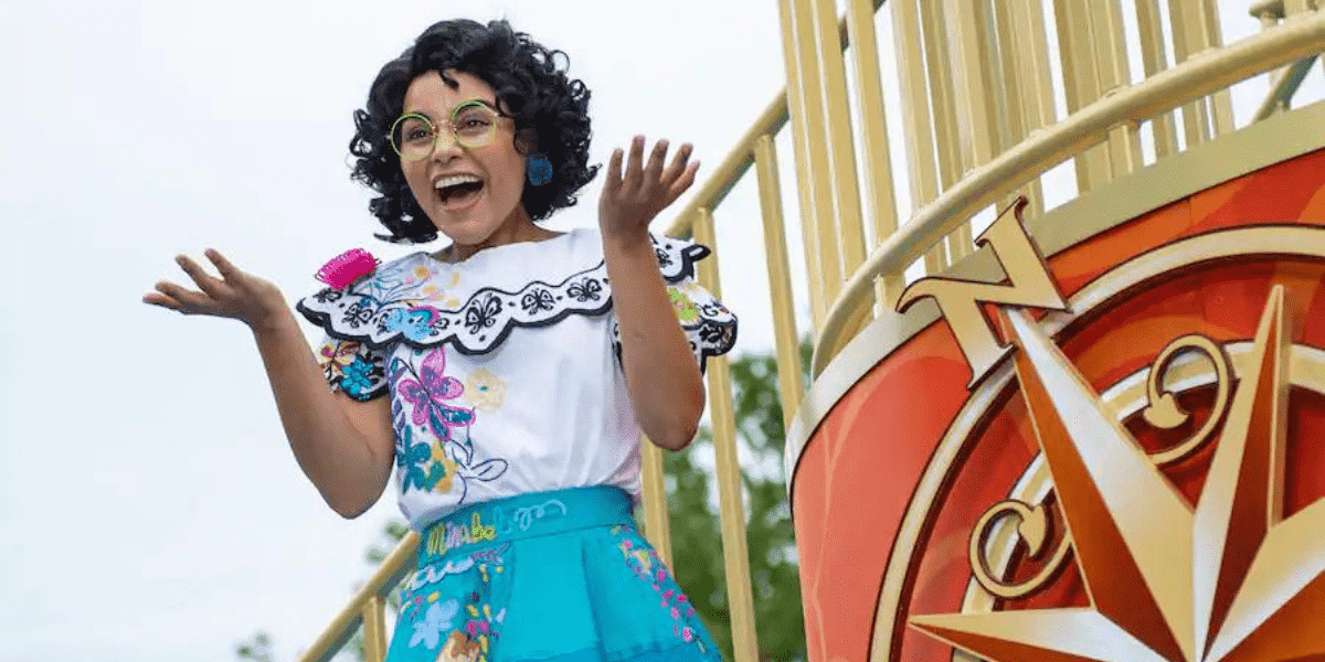 Mirabel Madrigal from 'Encanto' during the Disney Adventure Friends Cavalcade at Magic Kingdom in Walt Disney World Resort