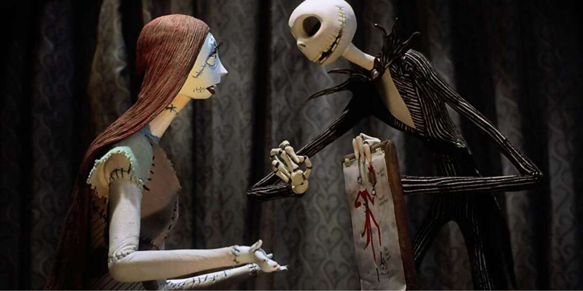 Jack Skellington and Sally in 'The Nightmare Before Christmas'