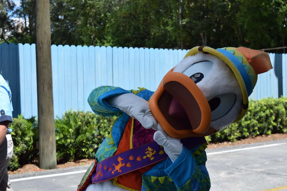 Donald Duck during "Donald's Dino Bash" in DinoLand U.S.A. at Disney's Animal Kingdom