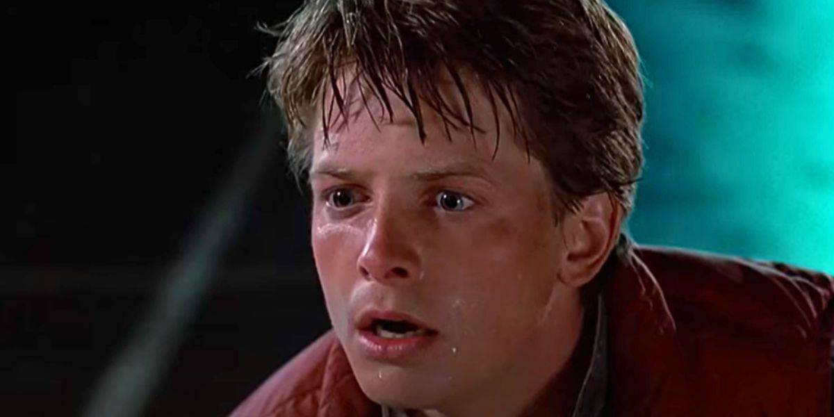 Michael J Fox as Marty McFly in 'Back to the Future'