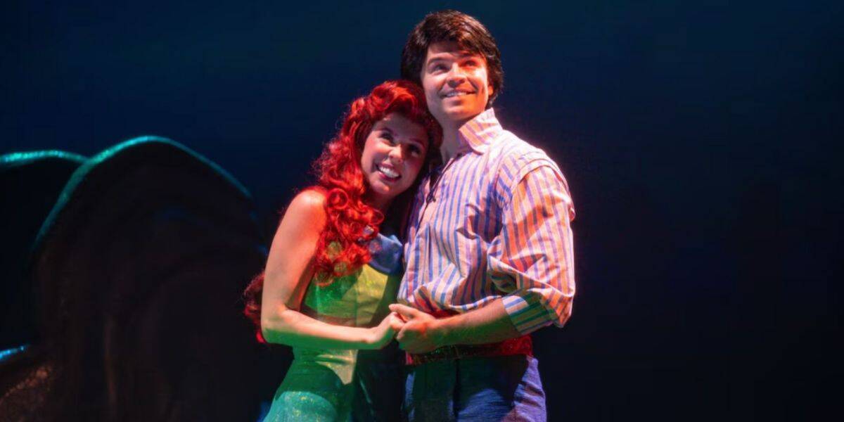Ariel and Eric in The Little Mermaid: A Musical Adventure live show in Disney World's Hollywood Studios