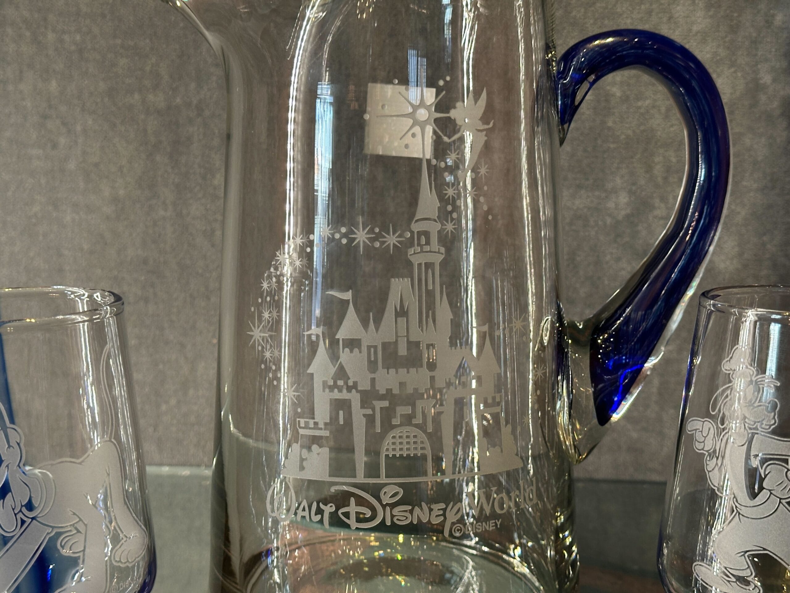 Walt Disney World Pitcher & Glassware Set by Crystal Arts Now Available
