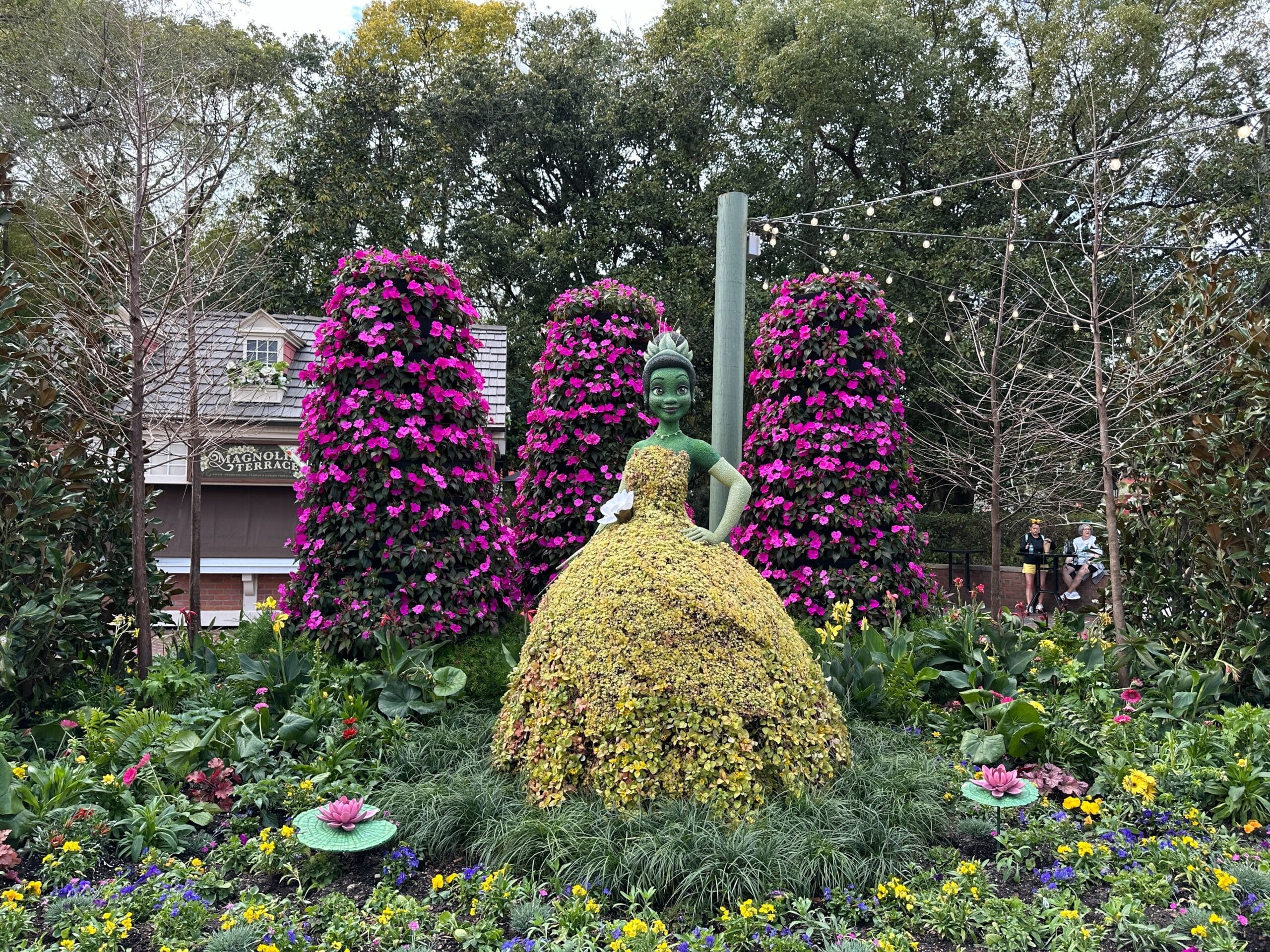 Princess Tiana topiary at EPCOT for the 2026 Flower and Garden Festival